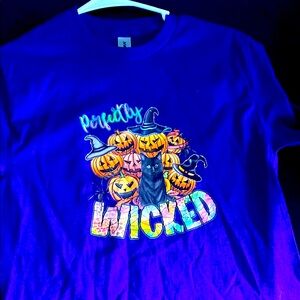 Purple Halloween Graphic T-Shirt